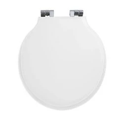 Imperial Etoile Soft Close Toilet Seat with Chrome Hinges - Gloss White