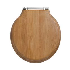 Imperial Etoile Standard Toilet Seat with Chrome Hinges - Natural Oak