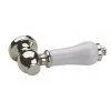 Imperial Polished Nickel Cistern Lever Handle with White Ceramic Handle -Toilet Accessories shop XO12000300 P