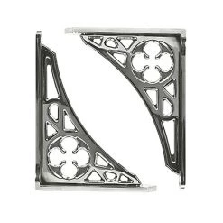 Imperial Ironbridge Polished Nickel High Level Cistern Brackets (Pair)