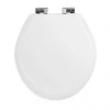 Imperial Oval Soft Close Toilet Seat with Chrome Hinges - Gloss White -Toilet Accessories shop XX50008110NSB P