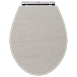 York Grey Top Fixing Soft Close Toilet Seat