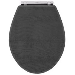 York Dark Grey Top Fixing Soft Close Toilet Seat
